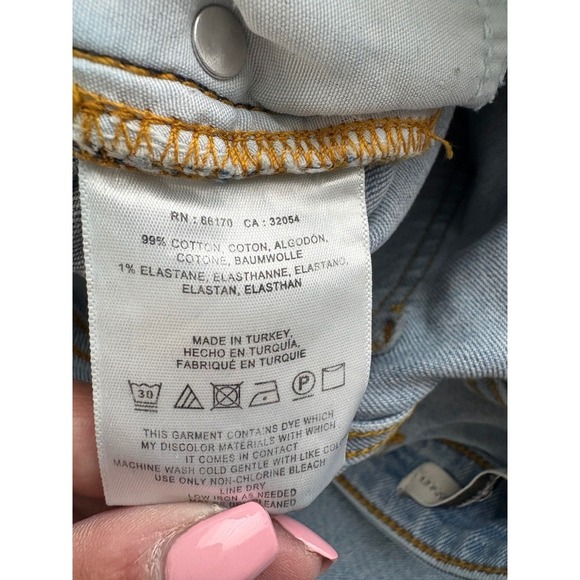 Pilcro and the Letterpress Embroidered Floral Jeans Distressed Denim Size 26 - Picture 7 of 10